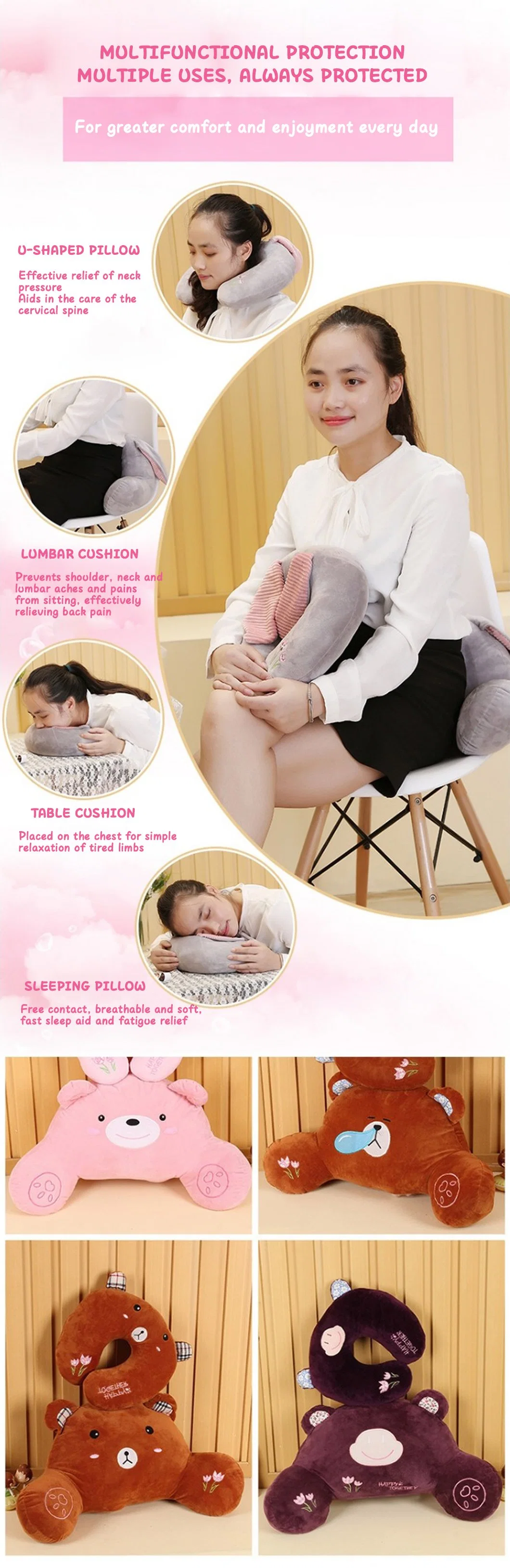 Lumbar & Neck Support Pillow Relieve Pain of Back