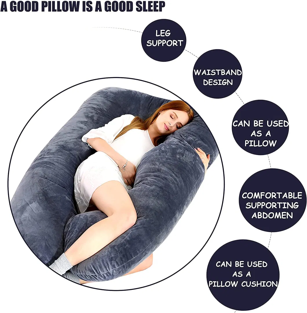 Pregnancy Pillow U-Shaped Full Body Maternity Support Pillow for Pregnant Women